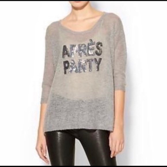 Sabine Apre Party Sweater Sequin Gray Small